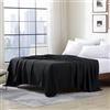 Cathay Home Single Flat Sheet Lenzuolo Piatto, Poliestere, Nero, Completo