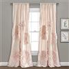 Lush Decor, Serena, tenda a pannello singolo, 137 cm x 213 cm (L x L), color cipria, design floreale con volant, per camera da letto, soggiorno, sala da pranzo, decorazione vintage glam stile fattoria