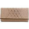 Eferri Pochette Donna Borsa Clutch Douis Borsetta Ragazza Borsa da sera Cerimonia Matrimonio Donna Rosa
