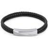 Calvin Klein Braccialetto da Uomo Collezione WRAPPED & BRAIDED con Pelle Intrecciata Nera a Doppio Giro - 35000097