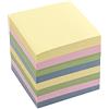 D.RECT Blocco note 85 x 85 x 80 mm, carta di ricambio per appunti, 750 fogli colori pastello - scatola per appunti a cubo, note non appiccicose, piccola carta da lettere, blocco promemoria per scuola,