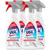 Smac Express Scioglicalcare Igienizzante Spray, Detergente Anticalcare Bagno Profumato - 4 Flaconi da 650 ml