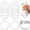 Catime 10 Pezzi Guarnizioni per Barattoli di Vetro, Anelli di Ricambio in Silicone da 94 mm, Guarnizione di Ermetici per Coperchio di Barattoli di Vetro, Conservare Cibo (Bianco)