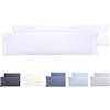 Todocama - Set di 2 federe per cuscino, in microfibra extra morbidi, ipoallergenica, Set di 2 - 135x40 cm Bianco