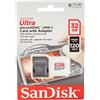 SanDisk Ultra 32GB microSDHC Memory Card + SD Adapter with A1 App Performance Up to 120MB/s, Class 10, UHS-I