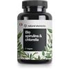 natural elements Spirulina Bio & Chlorella, 500 compresse, natural elements, 2400 mg di Spirulina biologica + 2400 mg di Chlorella per dose giornaliera, Certificazione Bio, Testata in Laboratorio