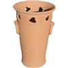 VASERIE RINALDI S.R.L. PORTAOMBRELLI INTAGLIATO IN TERRACOTTA FATTO A MANO SUL TORNIO (GLI INTARSI SONO TUTTI DIVERSI TRA DI LORO, LA FOTO E' UN ESEMPIO); ALTEZZA CM. 47, DIAMETRO CM. 23 VASO COTTO MADE IN ITALY