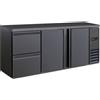 Ristoattrezzature Modello: 108010023482564,Retrobanco refrigerato ventilato con 2 cassetti e 2 porte capacità 482 lt 200,2x51,3x86h cm