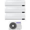 Samsung Climatizzatore Trial Split Inverter 9000 + 9000 + 12000 Btu Condizionatore con Pompa di Calore Classe A++/A+ Gas R32 Wifi (Unità Interna + Unità Esterna) - 2 x AR09TXEAAWK + AR12TXEAAWK + AJ052TXJ3KG Windfree Avant