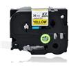 BROTHER Nastri nero su giallo compatibile con Brother TZE-661 nero su giallo 8 metri