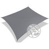 VOUNOT Tenda da Sole per Esterno, 3x5 m Vela Ombreggiante Rettangolare con Kit di Fissaggio, Tenda a Vela, Traspirante HDPE Protezione UV, per Giardino, Balcone, Terrazza, Grigio