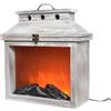 Christmas Decoration Camino in Legno con Fuoco (52 cm)