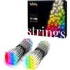 Twinkly Strings Catena 250 LED multicolore RGB+W con Cavo Trasparente