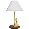DM ABAT-JOUR ANCORA LEGNO E OTTONE PARALUME IN JUTA Ø 25x39h cm LAMPADA ELETTRICA