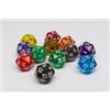 Egyp Dado a 20 facce Blu trasparente
