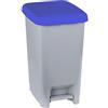Ristosubito Gettacarte a pedale in polipropilene grigio - blu MDL - Modello SLIM 909975