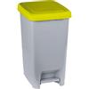 Ristosubito Gettacarte a pedale in polipropilene grigio - giallo MDL - Modello SLIM 909976
