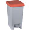 Ristosubito Gettacarte a pedale in polipropilene grigio - rosso MDL - Modello SLIM 909977