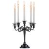 Sziqiqi Candeliere nozze, Candeliere candelabro In lega di zinco, Candeliere della cena a lume di candela, ornamento casa creativo, Nero