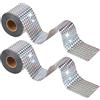 Annhao 90m x 5 cm Nastro Repellente Antiuccelli Riflettente, olografico, per spaventare Gli Uccelli, per Proteggere Balcone Orto Piante - Argento