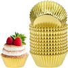 kissral 200 Pezzi Pirottini per Cupcake Oro, Pirottini di Carta per Cupcake, Pirottini per Muffin Metallici, Pirottini Cupcake, Pirottini per Muffin e Cupcake Diametro Inferiore 5 cm