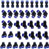HUAZIZ 40 pezzi Connettore Raccordi Rapidi da Pneumatico Attacchi Rapidi Aria Compressa Aria Spingere In per Collegare Tubo Raccordo in Plastica 6mm Include 4 Tipi di Connettore da Pneumatico