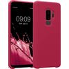 kwmobile Custodia Compatibile con Samsung Galaxy S9 Plus Cover - Back Case per Smartphone in Silicone TPU - Protezione Gommata - red cherry