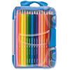 Maped - Pennarelli ergonomici a tre bordi, matite colorate COLOR'PEPS SMART BOX - x12 penne + x3 penne fluo