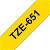 BROTHER Nastri compatibile con Brother TZE-651 - nero su giallo - 8 metri - 24MM