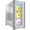 Corsair iCUE 4000X Middle Tower Vetro Temperato No-Power minITX/mATX/ATX Bianco