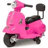 Babycar Mini vespa elettrica per bambini con Schienale 6V BABYCAR - Mini Vespa per bambini con acceleratore a pedale con luci e suoni integrati (Rosa)