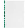 Rexel Copy King 2115705 - Bustine A4 con dorso verde, in vetro trasparente, confezione da 25