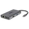Hamlet Docking station Hamlet USB-C a 3xUSB-A/USB-C/HDMI/DP M/F Grigio [HDKC-PD400D]