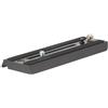 Manfrotto 509PLONG Piastra per Testa, Serie 509 con Attacco Rapido 1/4-3/8 per Video, Lunghezza 14 cm, in Alluminio, Nero