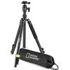 National Geographic Kit Treppiede da Viaggio con Monopiede, Alluminio, Gambe 4 Sezioni, Blocco a Leva, Carico Fino a 6 kg, Sacca Trasporto, Testa a Sfera, Sgancio Rapido, NGTR001L [Esclusiva Amazon]