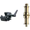 Manfrotto 035Ftc Morsetto, Senza Blister, Nero & 013 Spigot, Doppio Attacco Maschio Con Filettature 1/4%22 E 3/8%22