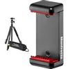 National Geographic Kit Treppiede Da Viaggio Con Monopiede, Alluminio, Gambe 4 Sezioni & Manfrotto MCLAMP - Attacco Universale per Smartphone, Compatto, Pieghevole