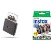 Fujifilm Instax LINK WIDE Stampante per Smartphone, Wide, Panoramico, Grigio (Mocha Gray) + Pellicole Instantanee per Fotocamere, 10 x 2 Foto