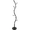 VERSA Swindon Appendiabiti da Terra in Stile Minimalista, Attaccapanni da Terra per Ingresso, con 9 Ganci o Appendiabiti, Misure (A x L x l) 185 x 32 x 32 cm, Metallo, Colore Nero