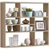 FMD 13Casa - Liberty B11 - Libreria a muro. Dim: 90x16x78,2 h cm. Col: Rovere. Mat: Truciolare., marrone, legno