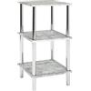HAKU Scaffale Cemento, Cromo, MDF, Metallo - Dim. L 39 cm x A 77 cm x P 39 cm, Stile Moderno