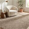 Unique Loom Solo Solid Shag Collection Tappeto moderno peluche Taupe Area (125 x 185)