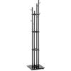 HAKU Möbel Appendiabiti antracite, nero, Metallo, vetro di sicurezza 8 mm - Dim. L 35 cm x A 183 cm x P 35 cm, Stile Moderno