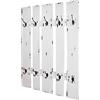 HAKU Appendiabiti da Parete Bianco, MDF, Metallo - Dim. L 65 cm x A 100 cm x P 9 cm, Stile Industriale