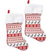 HEITMANN DECO Calza di Babbo Natale, Renna, Set da 2