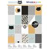 Artemio Blocco di 40 Fogli di Carta Scrapbooking A4 Terrazzo Cat, Multicolore