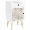 Bizzotto Vicky Mobiletto 1A-1C, Pino, Bianco, 40x30x68 cm