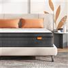 Sweetnight- Materasso Rigidità Media, Molle Insacchettate Singolarmente e Elasticizzato a Punti, Memory Foam Transpirante, Spedito Sottovuoto Arrotolato, Certificato Oeko-Tex (90x190x30cm)