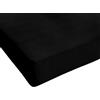 Italian Bed Linen Max Color Lenzuolo sotto Maxi, 100% Cotone, Nero, Matrimoniale King Size