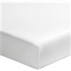 Essix Home Collection Percalle Lenzuolo 80 Figlio Bianche 140 x 190 cm
